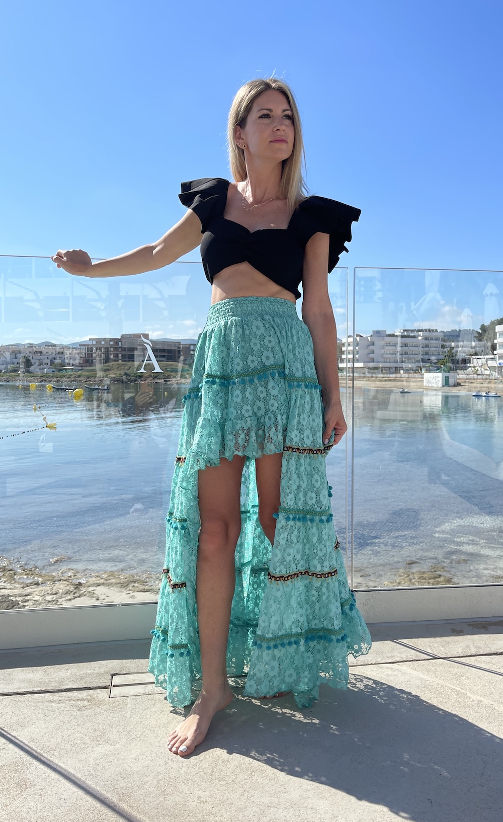 Falda Fioroni Queen Turquesa Ibiza Trendy | online | Online store