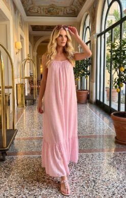 Vestido Largo Celina Pink
