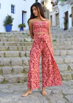 Falda Pantalón Tropical Coral