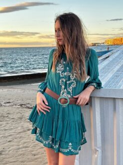 Kaftán Formentera Verde Teal