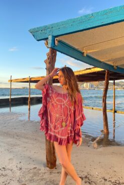 Kaftán Ibiza Beach Dusty Pink