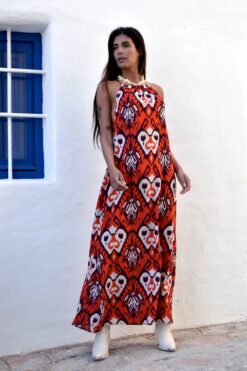 Vestido Tirantes Tribal Red