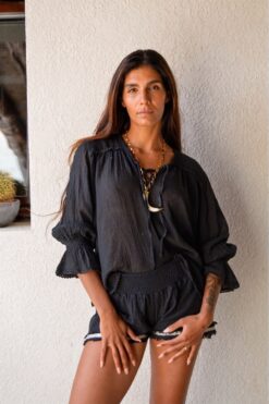 Blusa Fioroni Pirata Negra