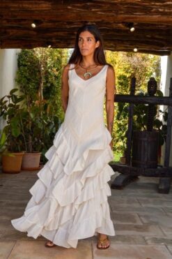 Vestido Ibicenco Adlib Volantes en Cascada